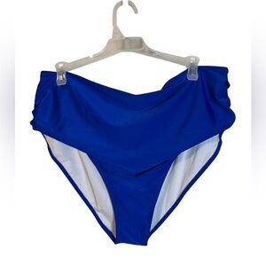 A blue Shein bikini bottoms in 4XL